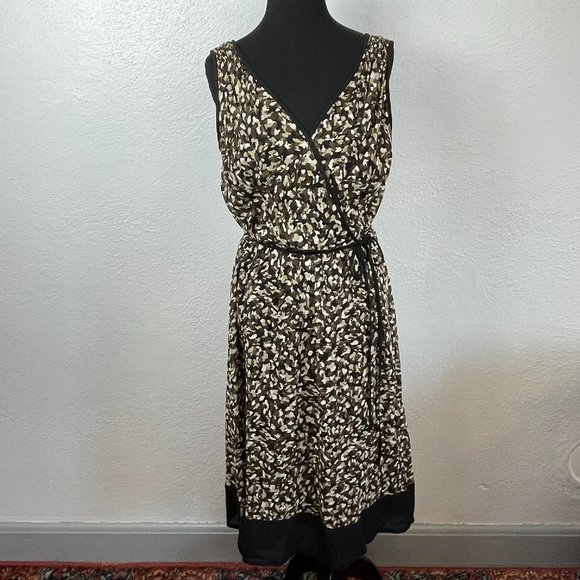 Talbots Dresses & Skirts - Talbots Womens \Neutral Printed 100% Silk Sleeveless A Line Dress